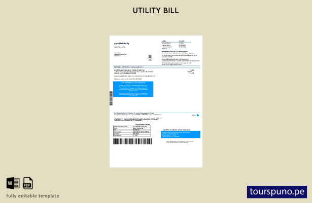 listo para imprimir Plantilla de Word   factura de servicios públicos de elec 22